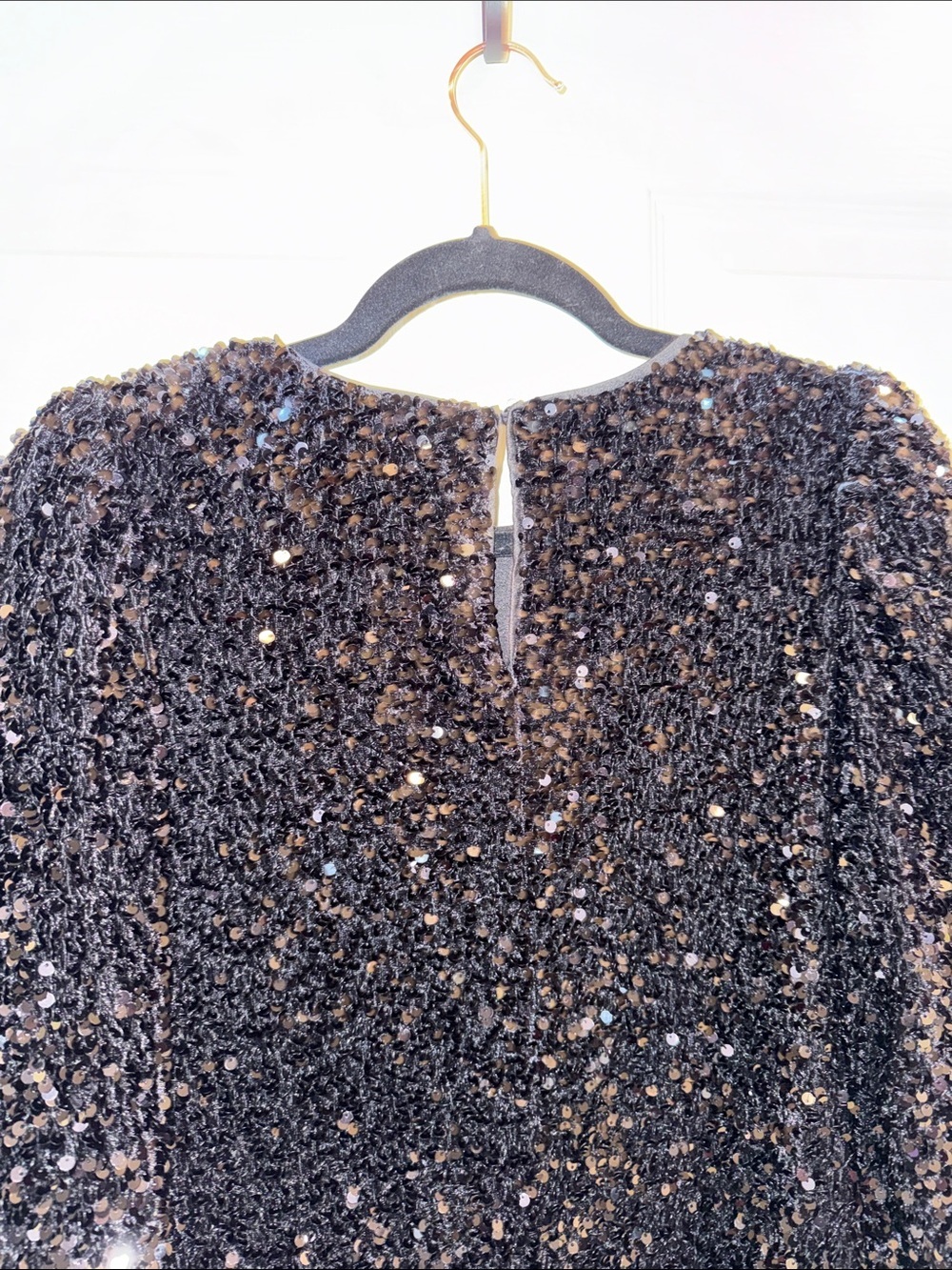 H&M Black Long-Sleeve Sequin Mini Dress - Picture 7 of 9
